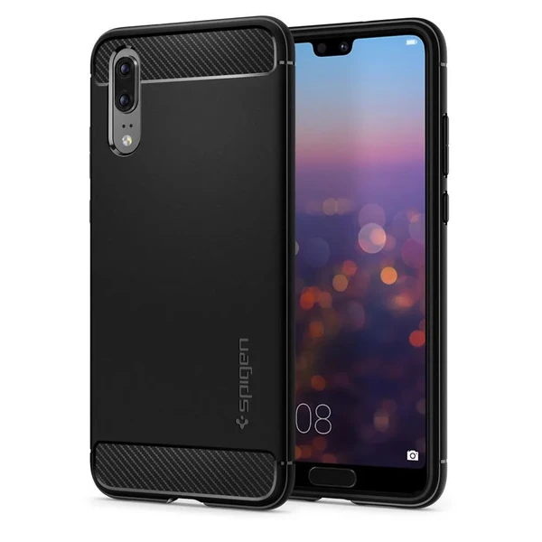 Защитный чехол Spigen Rugged Armor Black для Huawei P20