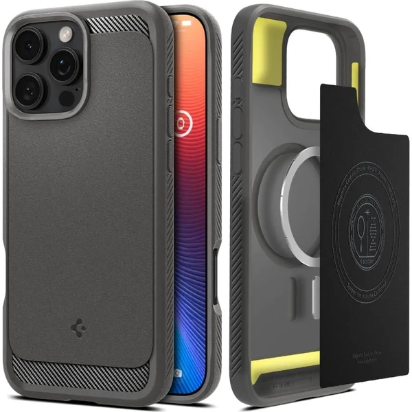 Сірий чохол Spigen Rugged Armor Mag для iPhone 16 Pro Max