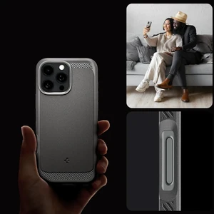 Серый чехол Spigen Rugged Armor Mag для iPhone 16 Pro Max - Фото 13