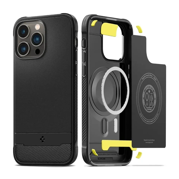 Защитный чехол Spigen Rugged Armor Mag MagSafe Matte Black для iPhone 14 Pro Max