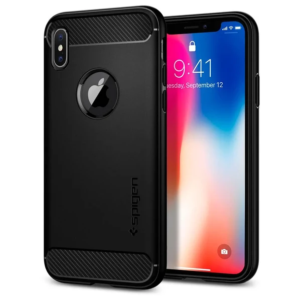 Чохол Spigen Rugged Armor Matte Black для iPhone X | XS