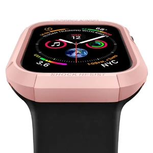 Противоударный чехол Spigen Rugged Armor Rose Gold для Apple Watch 40mm SE 2 | SE | 6 | 5 | 4 - Фото 5