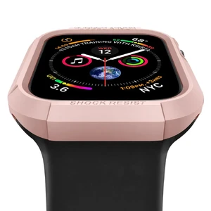 Противоударный чехол Spigen Rugged Armor Rose Gold для Apple Watch 44mm SE 2 | SE | 6 | 5 | 4 - Фото 5