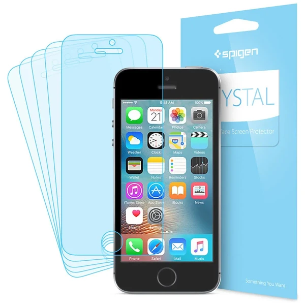 Захисна плівка Spigen Crystal 5x для iPhone SE | 5S | 5 (5 шт.)