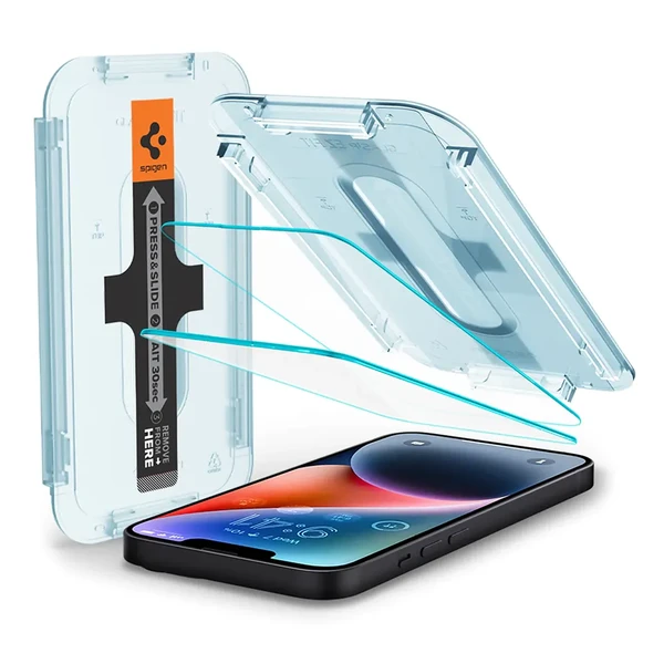 Захисне скло Spigen Screen Protector EZ FIT Glas.tR (Sensor Protection) для iPhone 14 | 13 | 13 Pro (2 шт.) у Хмельницькому