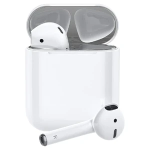 Защитная накладка Spigen Shine Shield Metallic Silver для зарядного кейса AirPods 1 | 2 - Фото 3