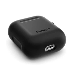 Силіконовий чохол з карабіном Spigen Silicone Case Black для Apple AirPods - Фото 5