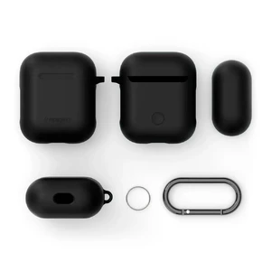 Силіконовий чохол з карабіном Spigen Silicone Case Black для Apple AirPods - Фото 7