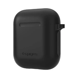 Силіконовий чохол з карабіном Spigen Silicone Case Black для Apple AirPods - Фото 2