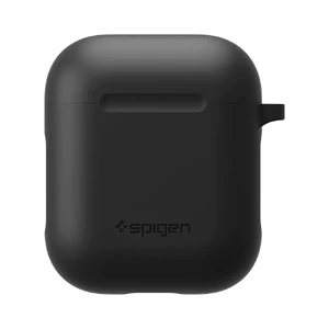 Силіконовий чохол з карабіном Spigen Silicone Case Black для Apple AirPods - Фото 3