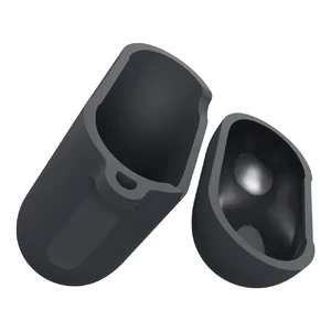Силиконовый чехол с карабином Spigen Silicone Case Charcoal для Apple AirPods - Фото 4