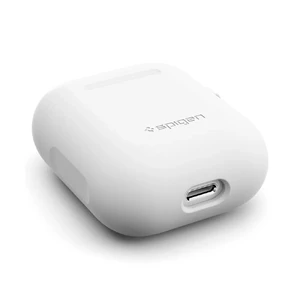Силиконовый чехол с карабином Spigen Silicone Case White для Apple AirPods - Фото 4