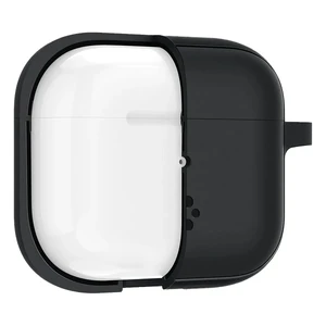 Силиконовый чехол с карабином Spigen Silicone Fit Black для AirPods 3 - Фото 4