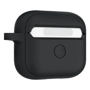 Силиконовый чехол с карабином Spigen Silicone Fit Black для AirPods 3 - Фото 3