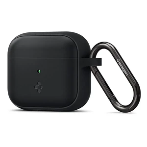 Силиконовый чехол с карабином Spigen Silicone Fit Black для AirPods 3 ASD01984 - Фото 1