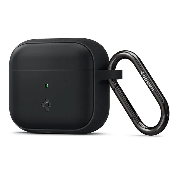 Силиконовый чехол с карабином Spigen Silicone Fit Black для AirPods 3 в Одессе