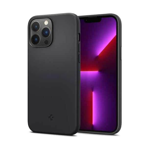 Силиконовый чехол-накладка Spigen Silicone Fit Black для iPhone 13 Pro Max