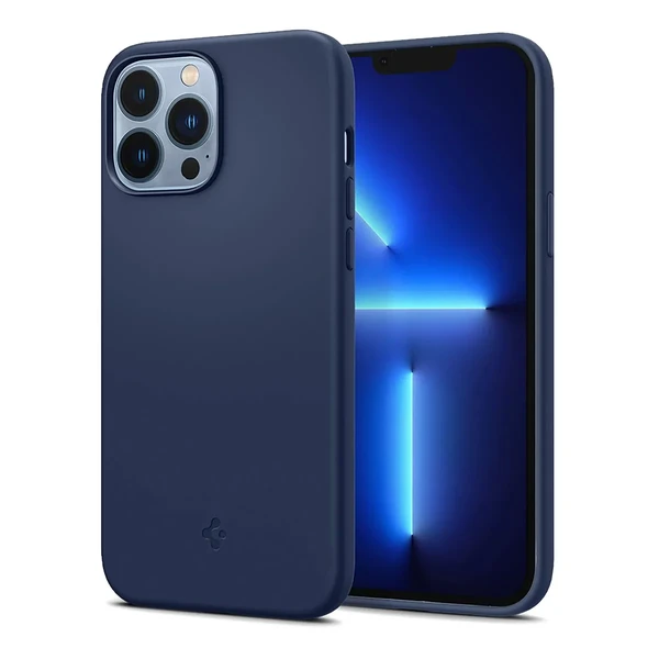 Силиконовый чехол-накладка Spigen Silicone Fit Navy Blue для iPhone 13 Pro Max