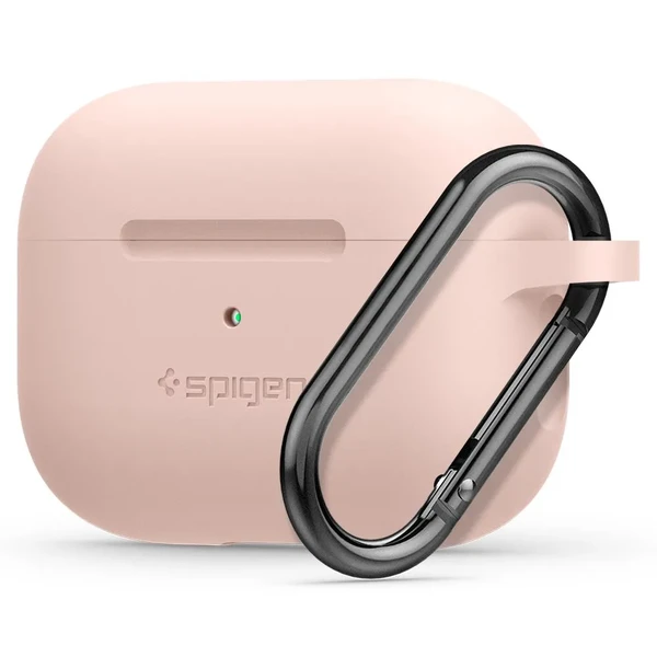 Чeхол з карабіном Spigen Silicone Fit Pink для Airpods Pro у Дніпрі
