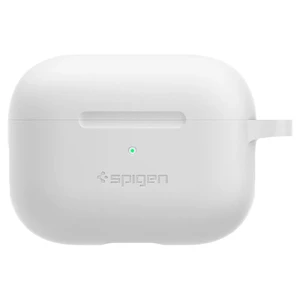 Чeхол з карабіном Spigen Silicone Fit White для Airpods Pro - Фото 2