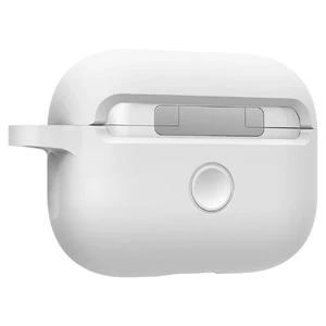 Чeхол з карабіном Spigen Silicone Fit White для Airpods Pro - Фото 3