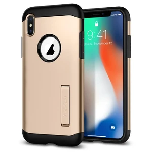 Чехол Spigen Slim Armor Champagne Gold для iPhone X | XS - Фото 2