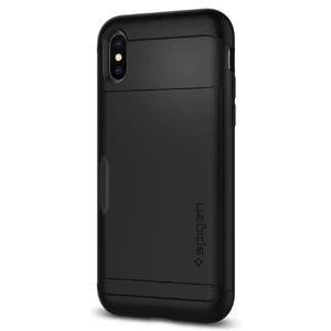 Чехол с отделением для карточек Spigen Slim Armor CS Black для iPhone X | XS - Фото 4