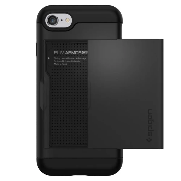 Чохол Spigen Slim Armor CS Black для iPhone SE 3 | SE 2 | 8 | 7