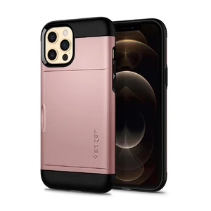 Чехол с отделением для карт Spigen Slim Armor CS Rose Gold для iPhone 12 | 12 Pro - Фото 2