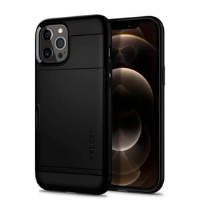 Чохол с відділом для зберігання карт Spigen Slim Armor CS Black для iPhone 12 Pro Max ACS01623 - Фото 1