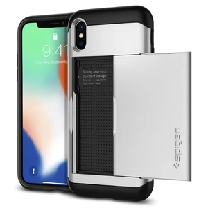 Чехол Spigen Slim Armor CS Satin Silver для iPhone X | XS 057CS22158 - Фото 1