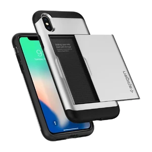 Чехол Spigen Slim Armor CS Satin Silver для iPhone X | XS - Фото 5