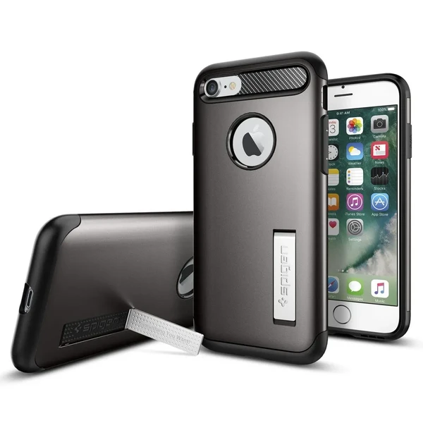 Чохол Spigen Slim Armor Gunmetal для iPhone 7 | 8 в Запоріжжі