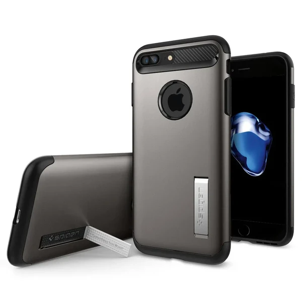 Чохол Spigen Slim Armor Gunmetal для iPhone 7 Plus | 8 Plus у Полтаві