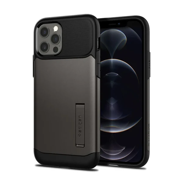 Захисний чохол-підставка Spigen Slim Armor Genmetal для iPhone 12 Pro Max в Ужгороді