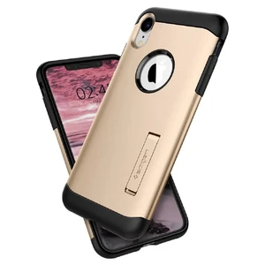 Противоударный чехол Spigen Slim Armor Champagne Gold для iPhone XR - Фото 3