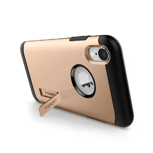Противоударный чехол Spigen Slim Armor Champagne Gold для iPhone XR - Фото 5