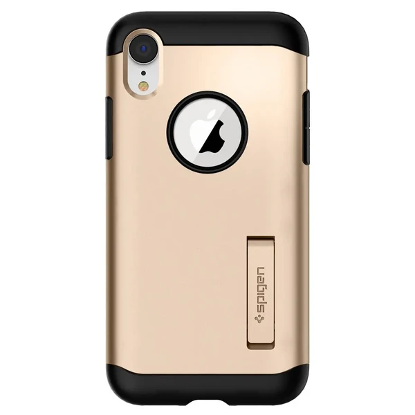 Противоударный чехол Spigen Slim Armor Champagne Gold для iPhone XR