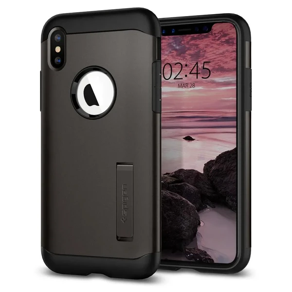 Чохол Spigen Slim Armor Gunmetal для iPhone XS Max