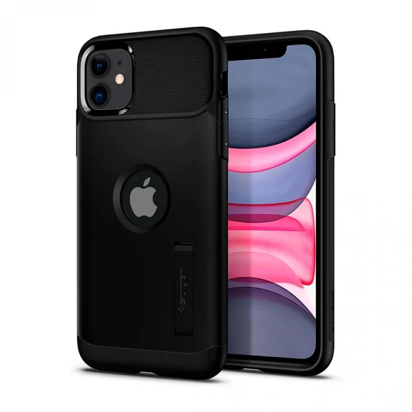 Протиударний чохол Spigen Slim Armor Black для iPhone 11 в Мукачеві