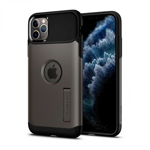 Противоударный чехол Spigen Slim Armor Gunmetal для iPhone 11 Pro Max в Ровно