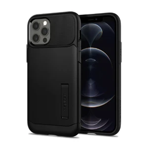 Защитный чехол-подставка Spigen Slim Armor Black для iPhone 12 | 12 Pro - Фото 2