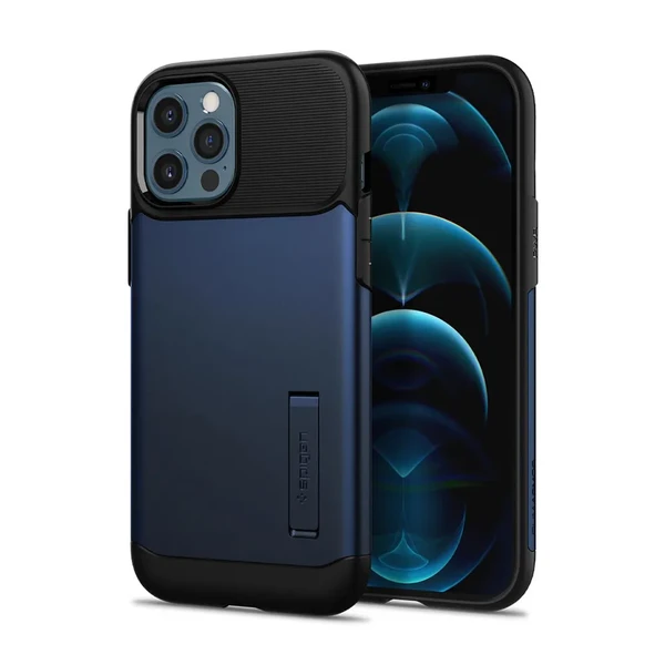 Захисний чохол-підставка Spigen Slim Armor Navy Blue для iPhone 12 Pro Max в Ужгороді