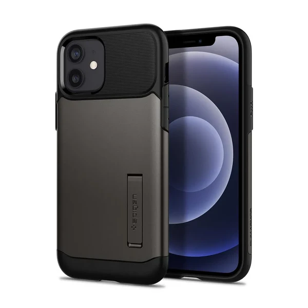 Захисний чохол-підставка Spigen Slim Armor Gunmetal для iPhone 12 mini у Львові