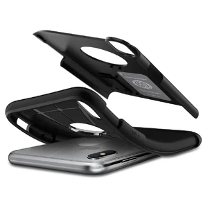 Противоударный чехол Spigen Slim Armor Black для iPhone XR - Фото 6