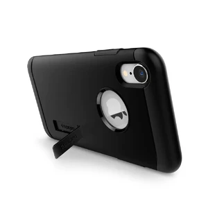 Противоударный чехол Spigen Slim Armor Black для iPhone XR - Фото 4