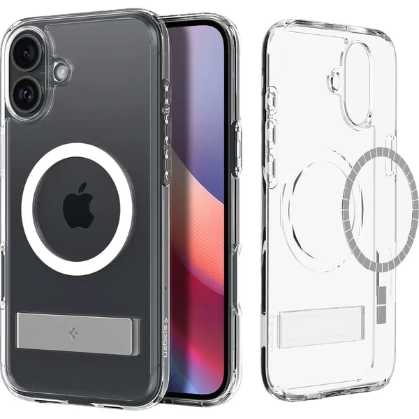 Прозорий білий чохол Spigen Slim Armor Essential S MagSafe iPhone 16 у Житомирі