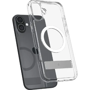 Прозорий білий чохол Spigen Slim Armor Essential S MagSafe iPhone 16 - Фото 4