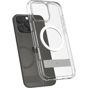 Прозрачный белый чехол Spigen Slim Armor Essential S MagSafe для iPhone 16 Pro - Фото 4
