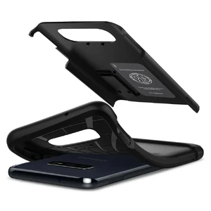 Противоударный чехол Spigen Slim Armor Black для Samsung Galaxy S10e - Фото 3